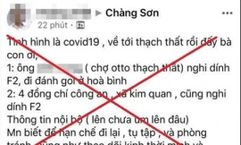 Nội dung N.K.V đăng tải không đúng về dịch Covid-19.