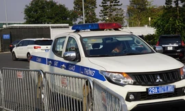 An ninh thắt chặt quanh sân bay Nội Bài trước giờ đón các nhà vô địch SEA Games