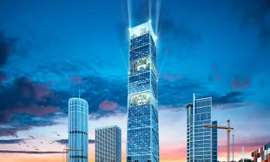 Mô phỏng tổ hợp khách sạn, trung tâm thương mại và văn phòng cho thuê 70 tầng ở Hải Phòng.