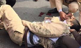 CSGT gặp nạn khi làm nhiệm vụ. Ảnh: Minh họa