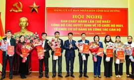 Đảng ủy UBND tỉnh Hải Dương công bố quyết định tổ chức bộ máy 