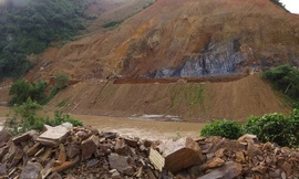 Hiện trường nơi xảy ra sự cố. Ảnh: CTV