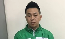 Phạm Huy Đoàn tại cơ quan công an. Ảnh: Hoàng Hà/ANTĐ