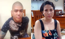 Tuấn Anh và Đào tại cơ quan công an.