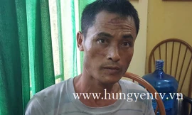 Đối tượng Nguyễn Văn Tươi tại cơ quan công an. Ảnh: hungyen.tv