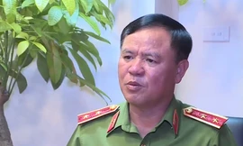 Trung tướng Trần Văn Vệ. Ảnh cắt từ clip