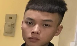 Đàm Đức Siêu Anh tại cơ quan công an.