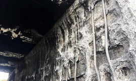 Cầu trơ lõi thép sau vụ cháy xe bồn trên cao tốc Nội Bài - Lào Cai