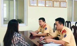 Tài xế làm việc với cảnh sát ngày 13/9.