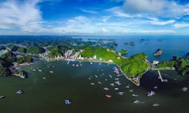 Trung tâm thị trấn Cát Bà, Hải Phòng.