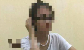 Nguyễn Phương Lan tại cơ quan công an.