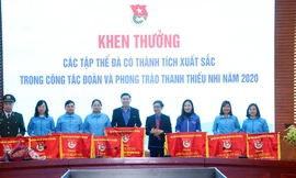 Các tập thể được trao cờ thi đua của Trung ương đoàn trong công tác đoàn và phong trào thanh thiếu niên 2020.