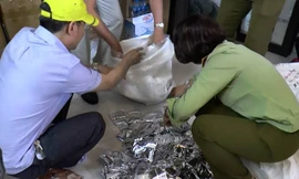 Lực lượng chức năng kiểm tra cơ sở số 45, ngõ 9 Hoàng Cầu (Đống Đa, Hà Nội).