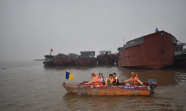 Lực lượng Cảnh sát giao thông tuần tra kiểm soát.