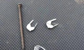 Loại đinh gây ra hàng loạt vụ thủng săm trên cao tốc Hà Nội - Bắc Giang.