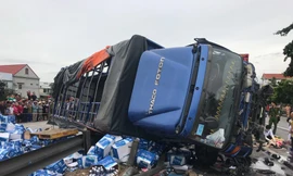 Hiện trường vụ tai nạn.