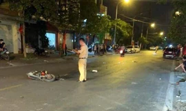 Hiện trường vụ tai nạn.