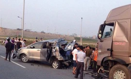 Hiện trường vụ tai nạn thảm khốc trên cao tốc Hà Nội - Thái Nguyên khiến 4 người tử vong