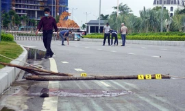 Hiện trường vụ hỗn chiến trong Khu du lịch quốc tế Đồi Rồng (Đồ Sơn, Hải Phòng).