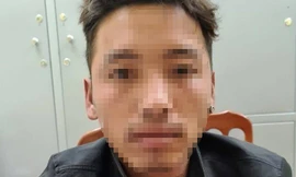 Đối tượng Phạm Xuân Nguyên tại cơ quan công an.