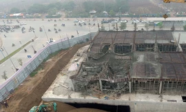 Hiện trường vụ sập giàn giáo gây chết người ở Nam Từ Liêm