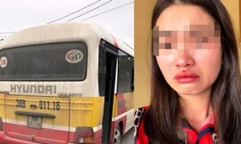 Chị Hoài bị đánh khi chụp chiếc xe dù có hành vi vi phạm tốc độ, lạng lách đánh võng