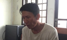 Đối tượng Hùng tại cơ quan công an