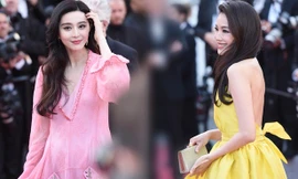 Thư Kỳ lưng trần quyến rũ lấn át Phạm Băng Băng tại Cannes