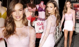 Thiên thần Josephine Skriver lấp ló nội y, eo thon chân dài