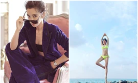Lý Băng Băng khoe ba vòng hoàn hảo khi diện bikini tập yoga