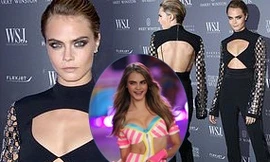 Siêu mẫu tomboy Cara Delevingne ‘phẳng lì’ khác hẳn thời diễn nội y 