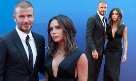 Victoria Beckham diện váy xẻ ngực, ‘lạnh như tiền’ bên chồng David