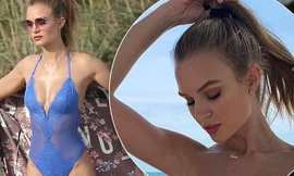 Mỹ nhân nội y Đan Mạch sắc vóc tuyệt đẹp trên biển Miami