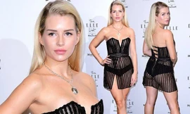 Em gái siêu mẫu Kate Moss táo bạo lộ nội y với váy như rèm cửa