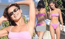 Bella Hadid thả dáng thon ở Malibu
