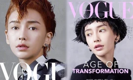 Angelababy tóc tém cực ngầu trên Vogue