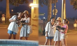 Song Hye Kyo mặt mộc, diện váy quây gợi cảm đi chợ đêm ở Pháp