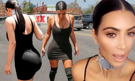 Kim Kardashian diện váy bó sát khoe ba vòng nóng bỏng
