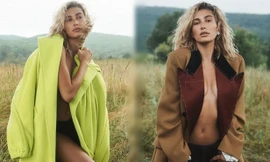 Vợ 'hoàng tử nhạc pop' Justin Bieber 'thả rông vòng 1' táo bạo