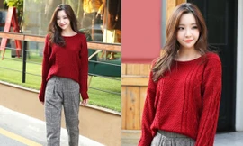 Diện quần vải cổ điển mùa thu đẹp thanh lịch