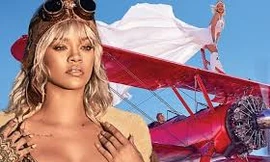 Rihanna hóa nữ phi công gợi cảm đầy quyền lực