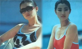 Ảnh Củng Lợi thời trẻ diện áo tắm đầy sức sống