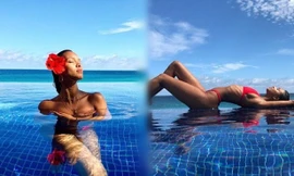 ‘Chân dài’ cao 1m84 Lais Ribeiro thả dáng thiên thần ở Mexico