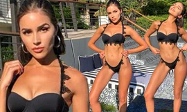 Hoa hậu Hoàn vũ 2012 gợi tình ‘hết cỡ’ với bikini nhỏ xíu