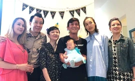 Trần Quán Hy mở tiệc mừng 100 ngày con gái chào đời