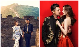 Chu Hiếu Thiên tung ảnh cưới rực rỡ ở Vạn Lý Trường Thành