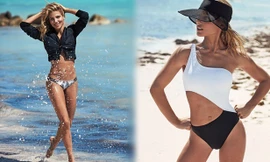 Ngất ngây ngắm vợ ‘Thần sấm Thor’ quyến rũ hút hồn trên biển