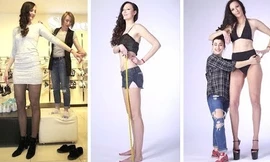 Ngắm mỹ nhân Nga có đôi chân dài nhất thế giới 1,32 mét