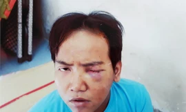 Giang tỏ ra khá bình tĩnh khi ở trụ sở công an. Ảnh H. Tâm - Pháp Luật TP. HCM