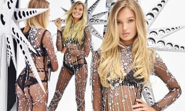 Thiên thần Hà Lan cao 1m81 diện nội y phủ đầy pha lê Swarovski